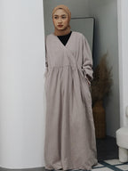 Fuss Free Kimono Dress (By thecglabel- Checkered Linen)