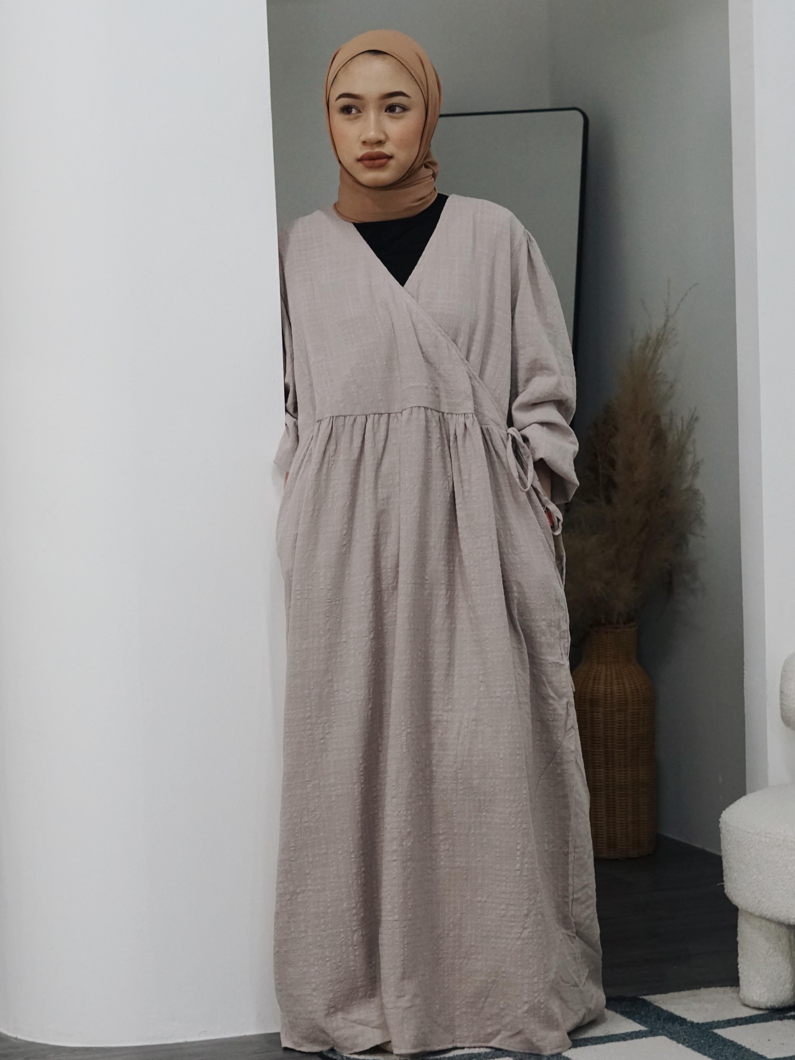 Fuss Free Kimono Dress (By thecglabel- Checkered Linen)