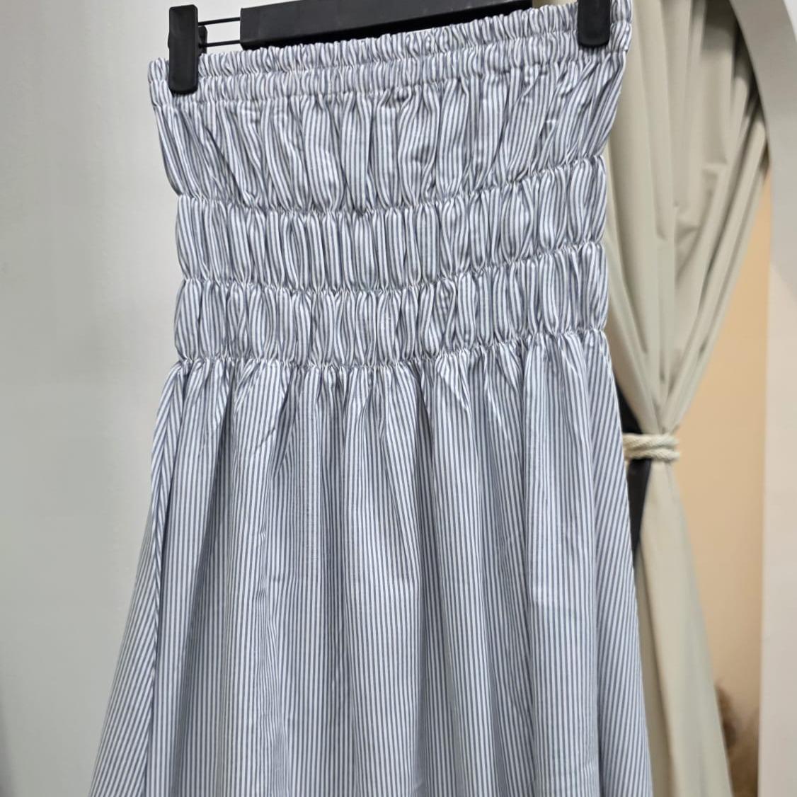 Smock Skirt (By The CG label - Linen Stripes series)