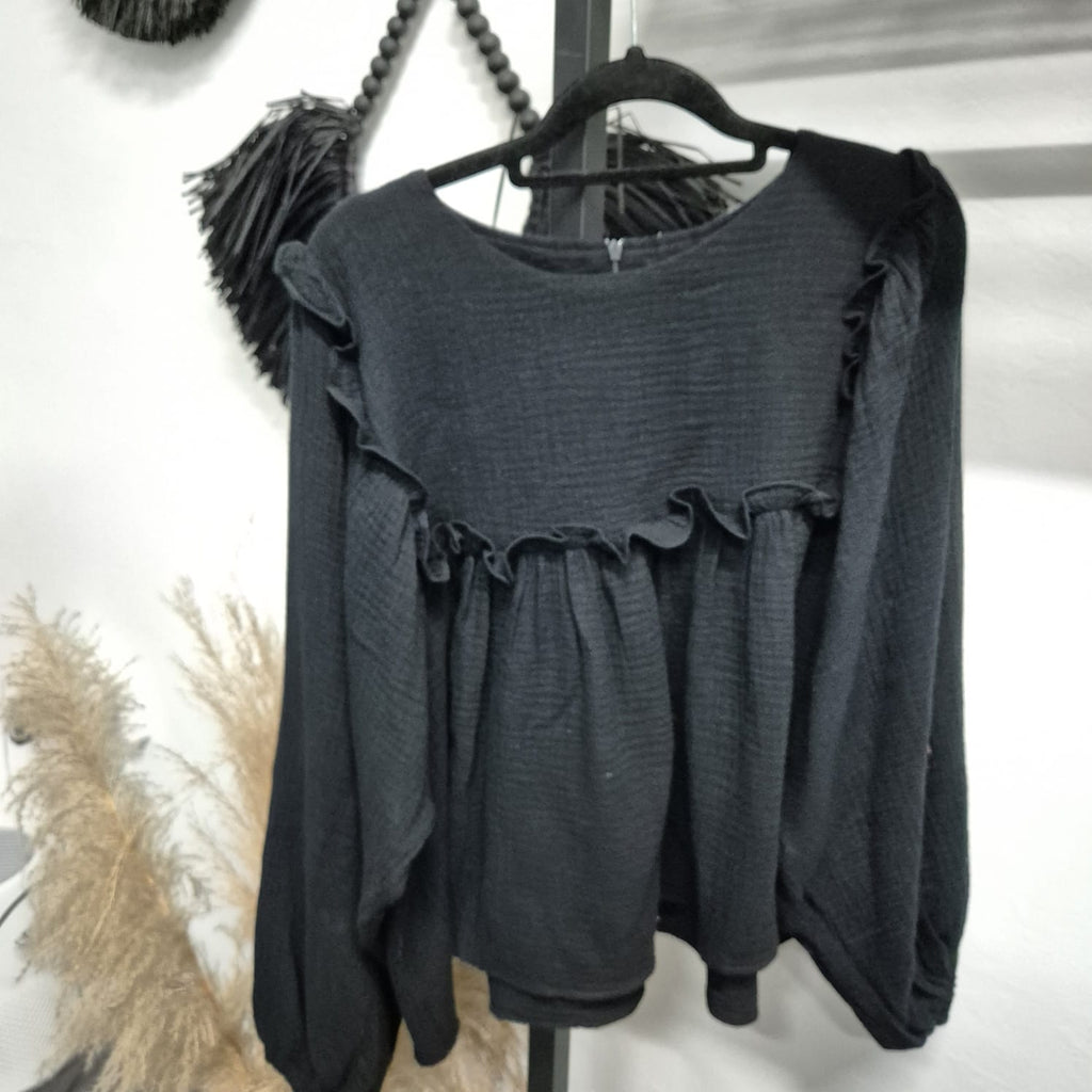 Serina Cropped Blouse (CGLABEL - Cotton Foam)
