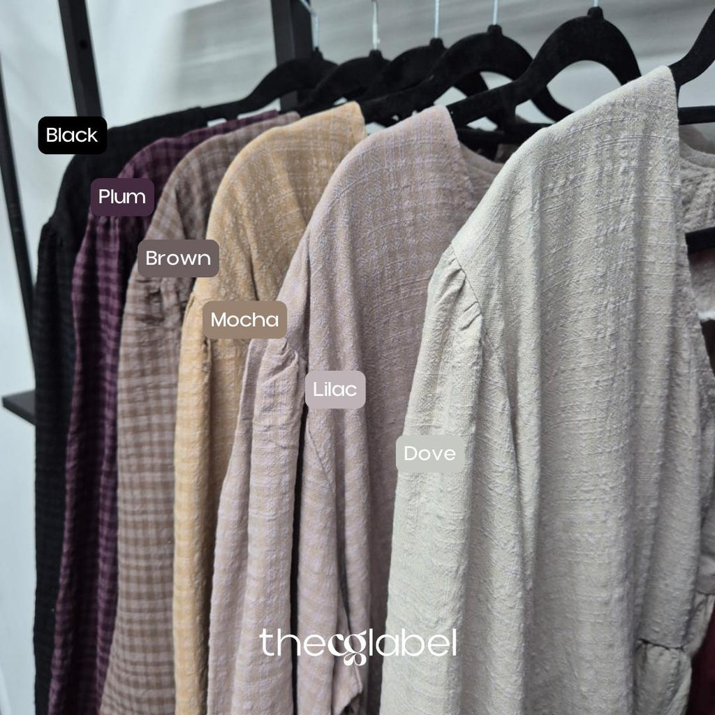 Fuss Free Kimono Dress (By thecglabel- Checkered Linen)