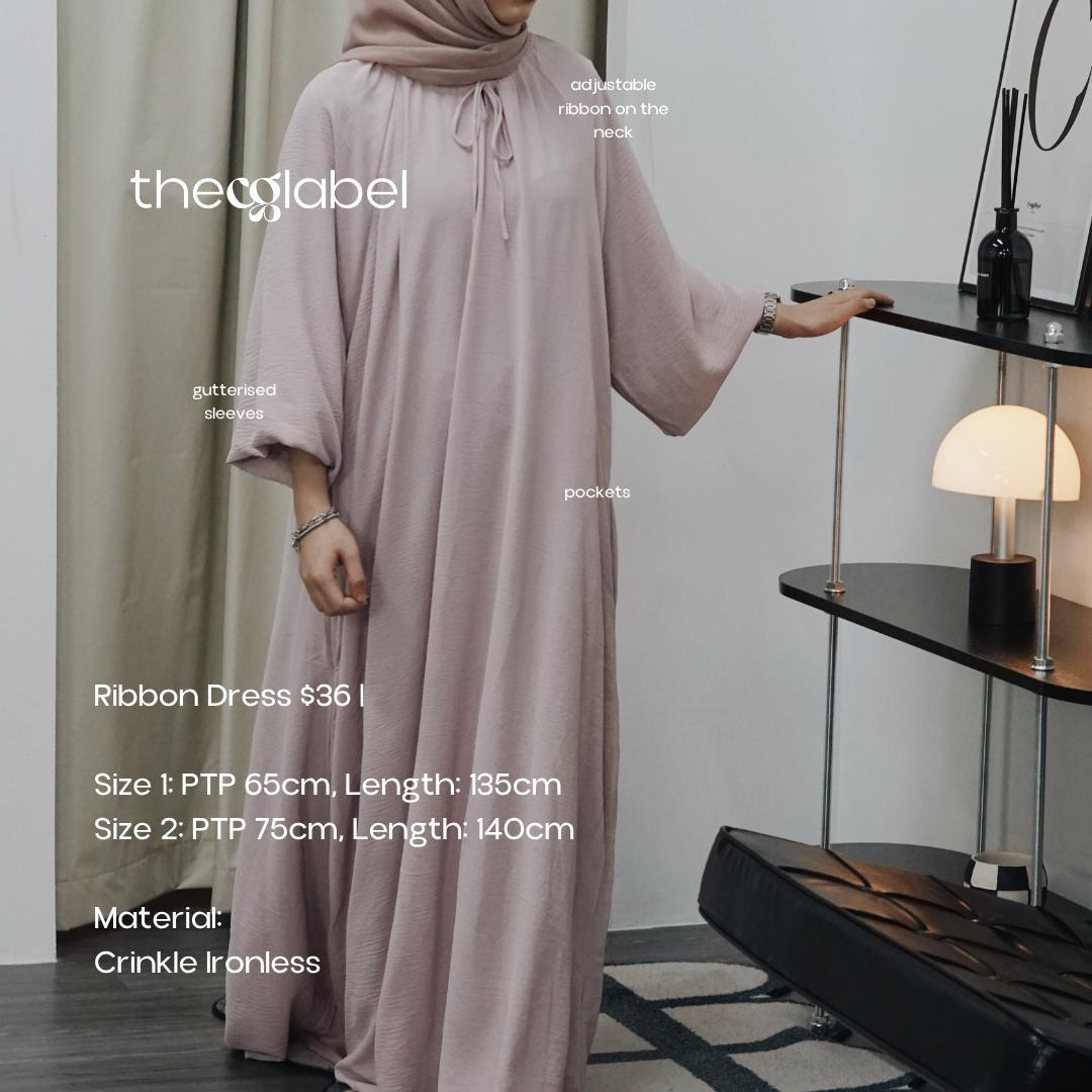 Ribbon Dress (CGLABEL - Crinkle Series) maxi