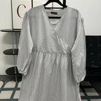 Fuss Free Kimono Dress (by thecglabel - Striped Linen Material)