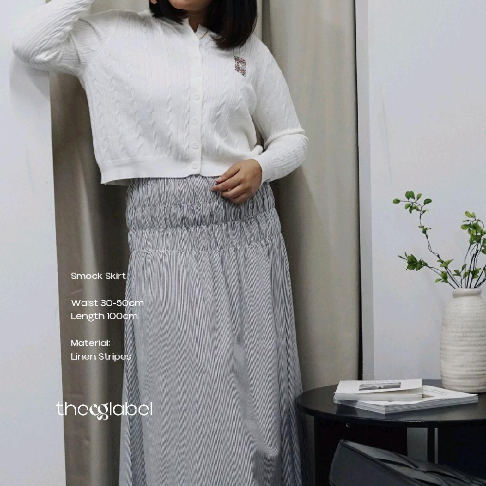 Smock Skirt (By The CG label - Linen Stripes series)