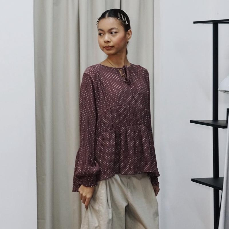 Poppy Polka (CGLABEL - Chiffon Crepe)