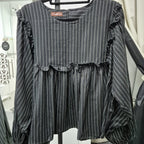 Serina Cropped Blouse (CGLABEL - Coarse Linen)