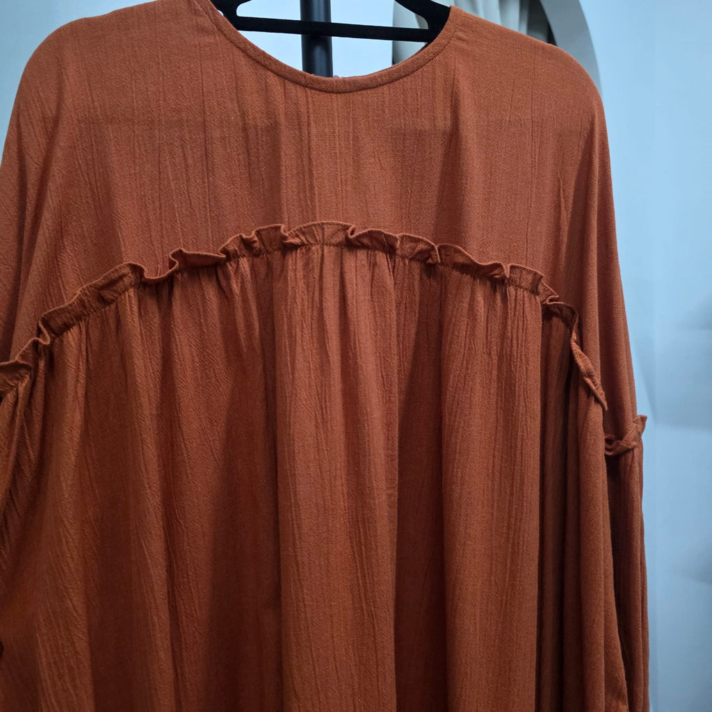 Santorini Ruffle Dress (CGLABEL - Linen Crinkle)