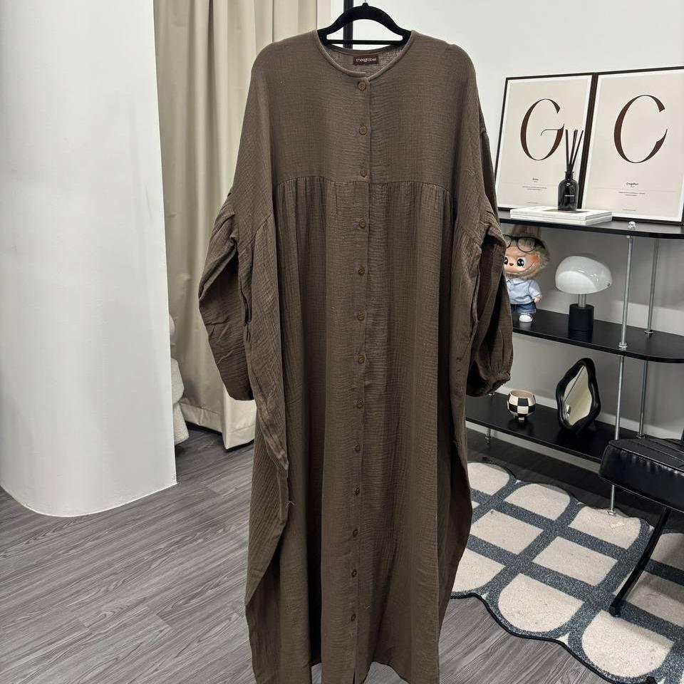 Mum Button Dress (CGLABEL - Foam)