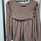 Serina Cropped Blouse (CGLABEL - Cotton Foam)
