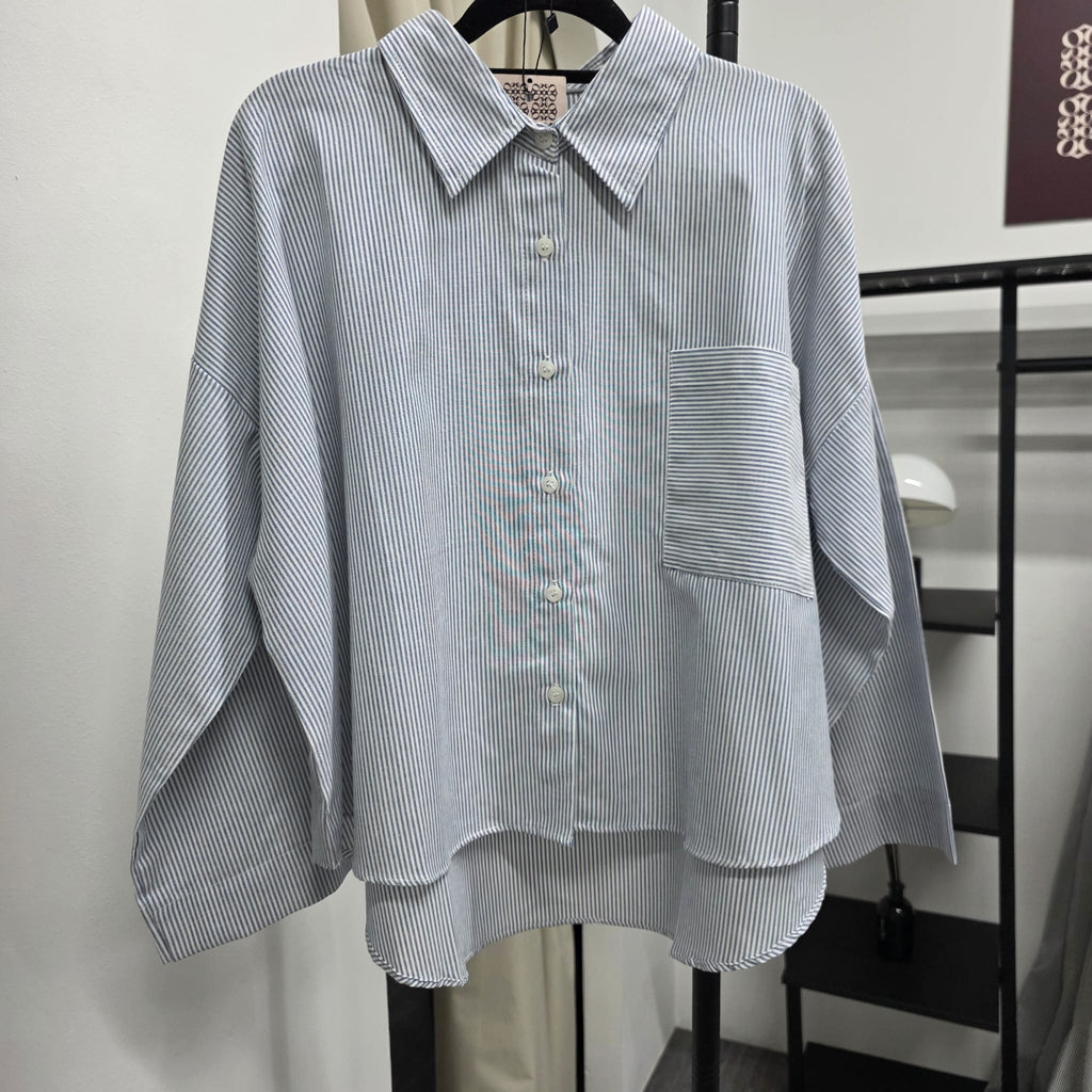 Boxy Shirt (CGLABEL - Linen Stripes)