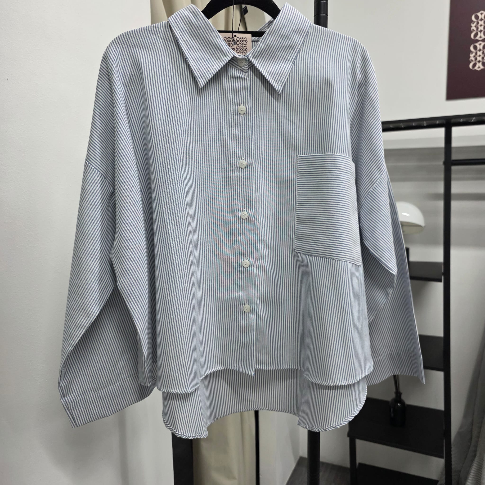 Boxy Shirt (CGLABEL - Linen Stripes)