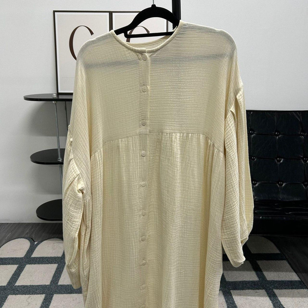 Mum Button Dress (CGLABEL - Foam)
