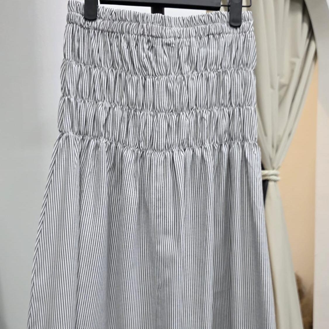 Smock Skirt (By The CG label - Linen Stripes series)