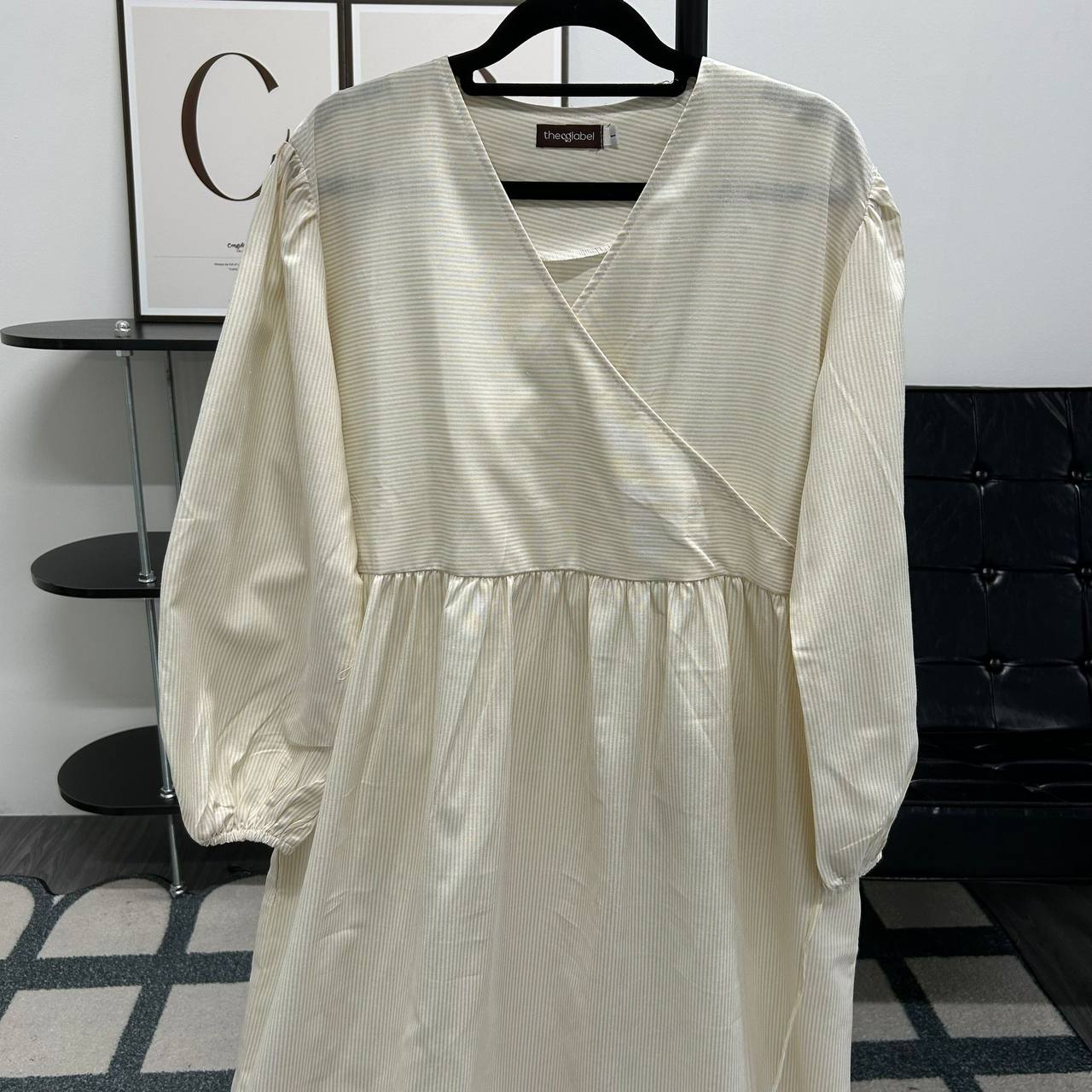 Fuss Free Kimono Dress (by thecglabel - Striped Linen Material)