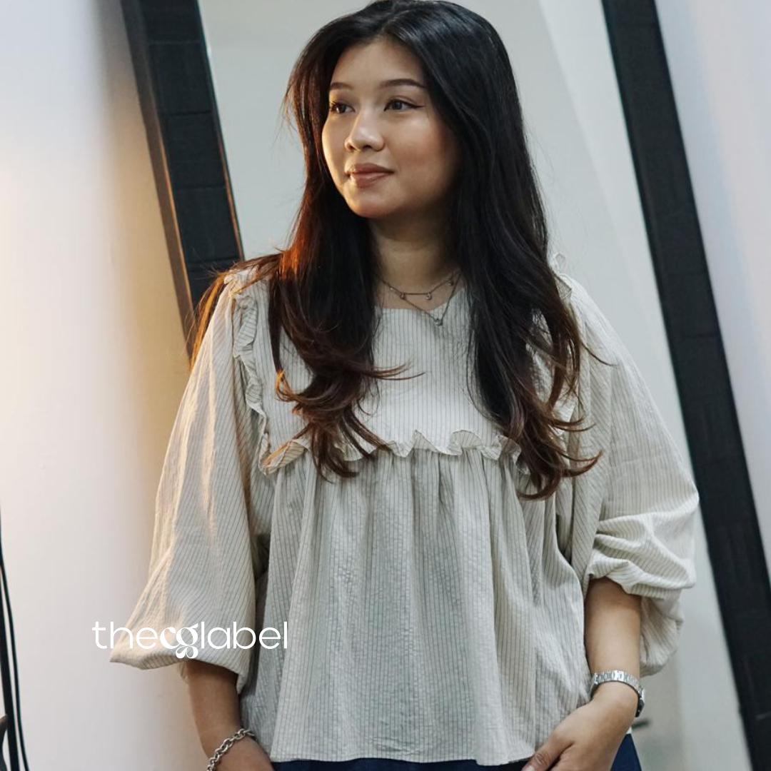 Serina Cropped Blouse (CGLABEL - NR Stripes)