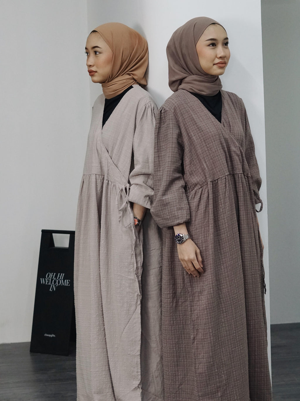 Fuss Free Kimono Dress (By thecglabel- Checkered Linen)