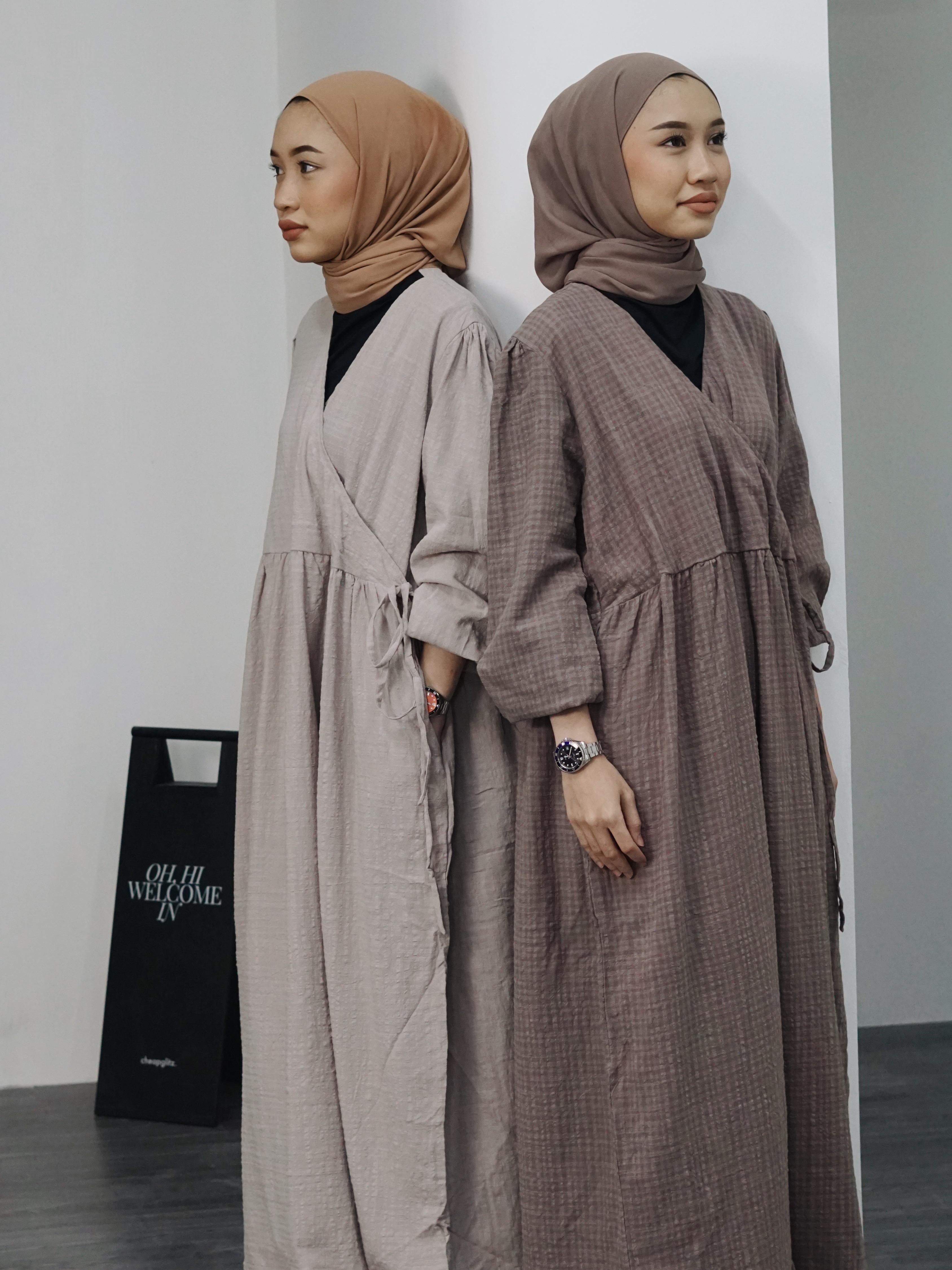 Fuss Free Kimono Dress (By thecglabel- Checkered Linen)