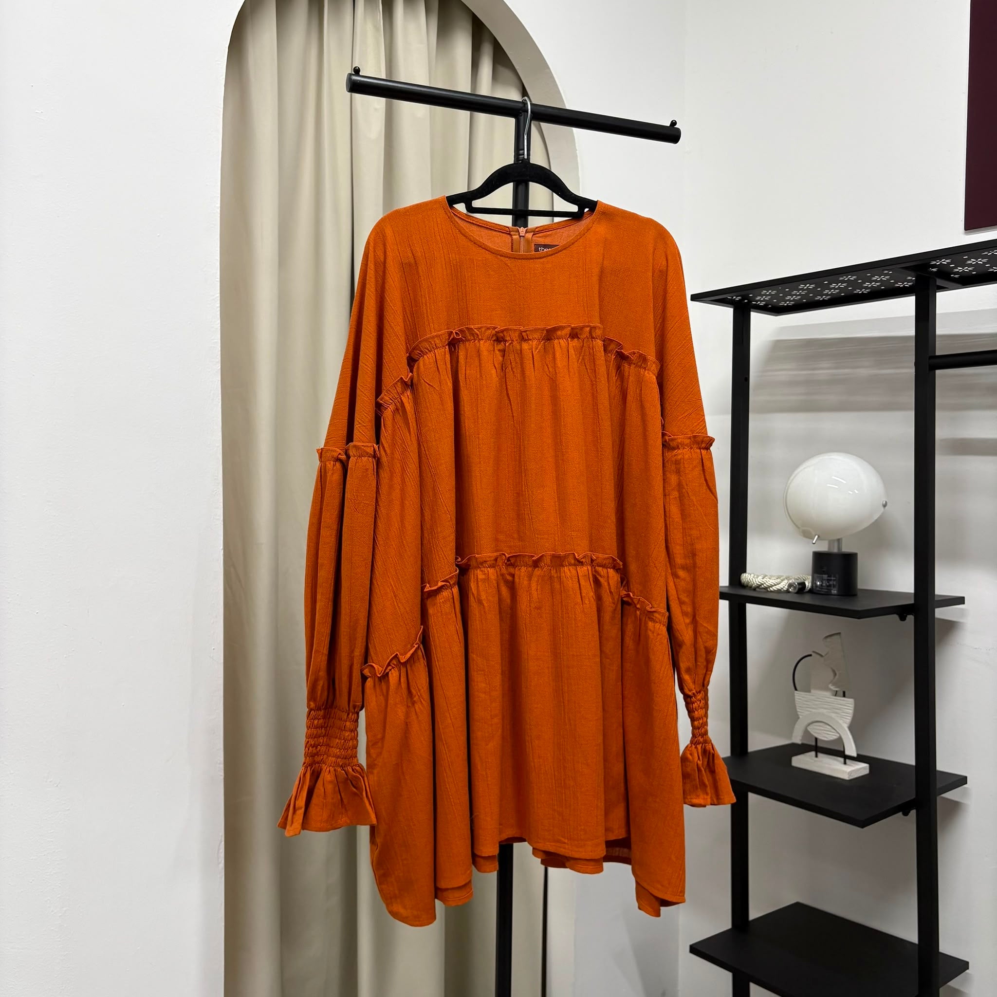 Santorini Ruffles Blouse (CGLABEL - Linen Crinkle)