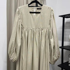 Amani Puffy Sleeve Dress (CGLABEL - Cotton Linen)
