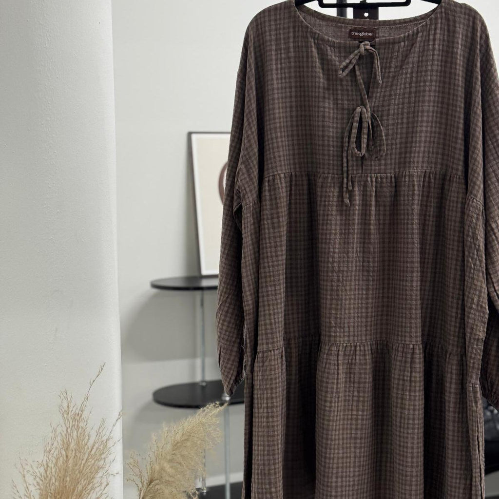 Babydoll Oversized Top (By thecglabel- Checkered Linen)