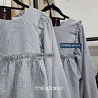 Serina Cropped Blouse (CGLABEL - Seersucker)