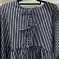 Oversized Ribbon Peplum (Thecglabel - Stripes Denim series)