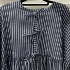 Oversized Ribbon Peplum (Thecglabel - Stripes Denim series)