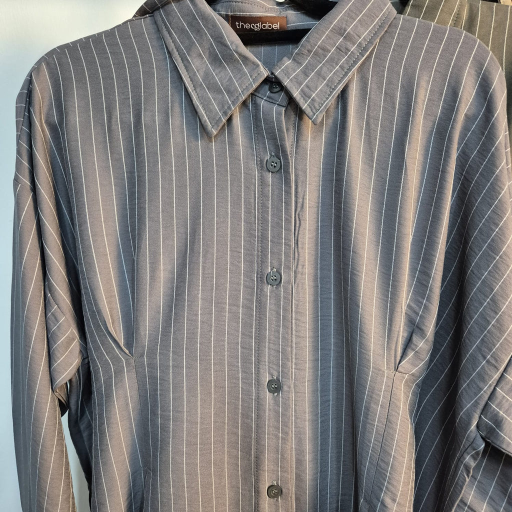 Dart Signature Shirt (By thecglabel - Linen Stripes Woven Material)