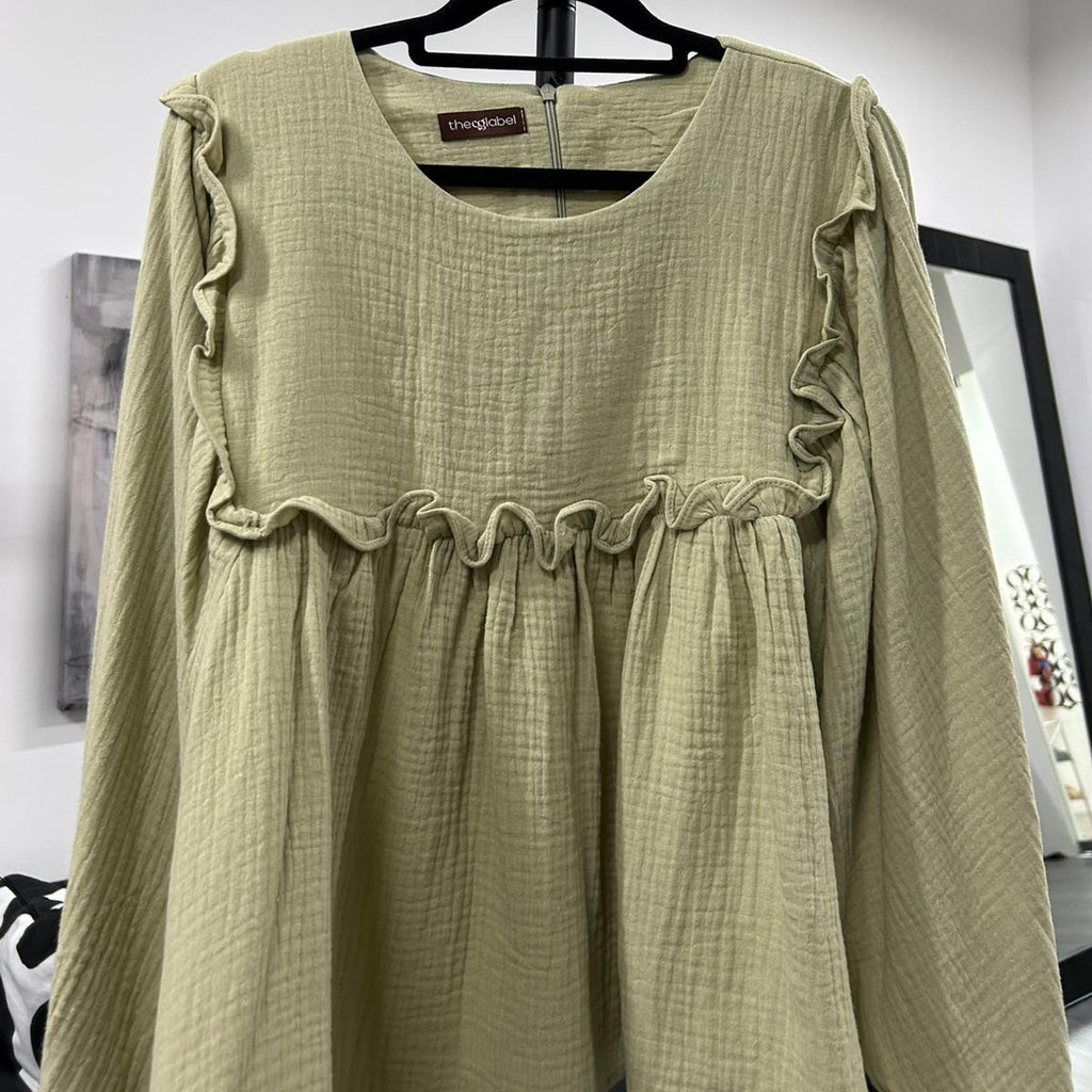Serina Cropped Blouse (CGLABEL - Cotton Foam)