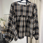 Serina Cropped Blouse (CGLABEL - Flannel)