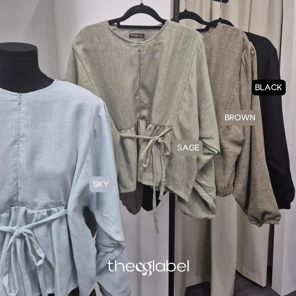 Elena Blouse - Salt Linen