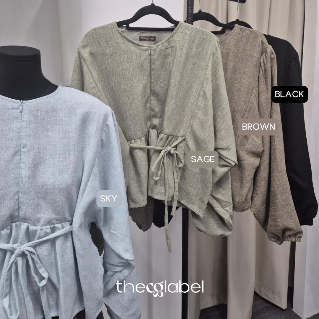 Elena Blouse - Salt Linen