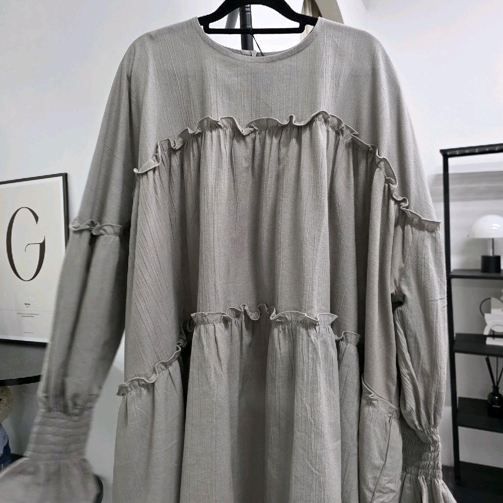 Santorini Ruffles Blouse (CGLABEL - Linen Crinkle)