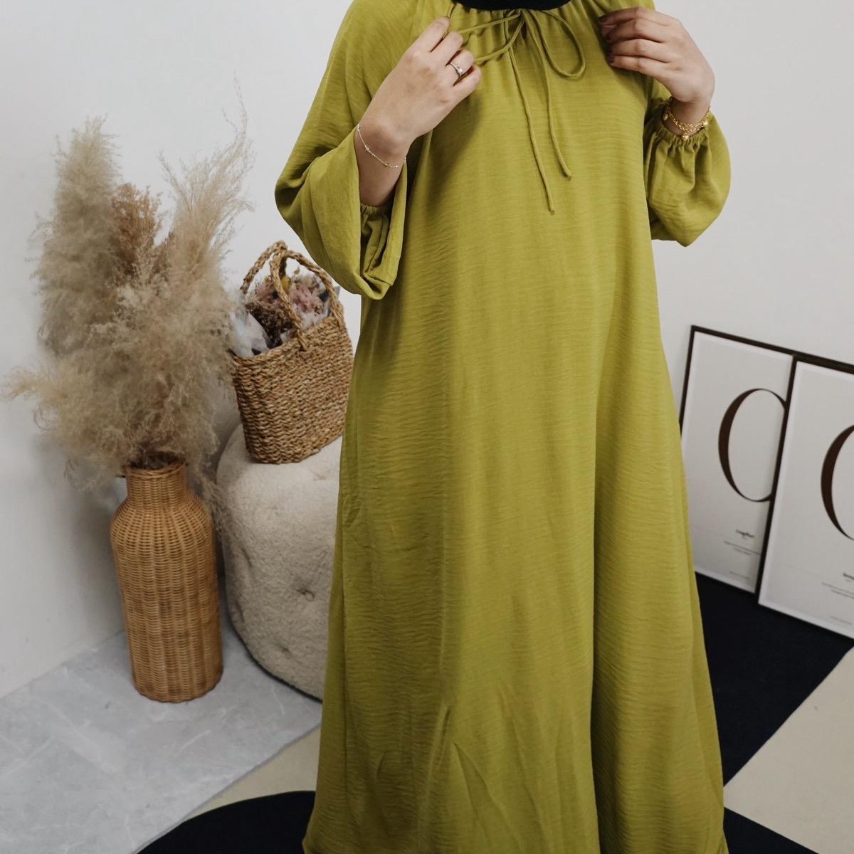 Ribbon Dress (CGLABEL - Crinkle Series) maxi