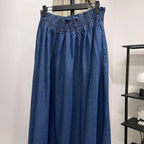 Poplin Denim skirt (CG Curated series)