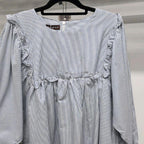 Serina Blouse (CGLABEL - Linen Stripes)