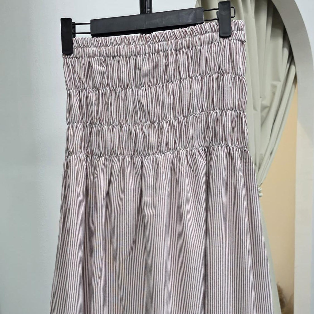 Smock Skirt (By The CG label - Linen Stripes series)