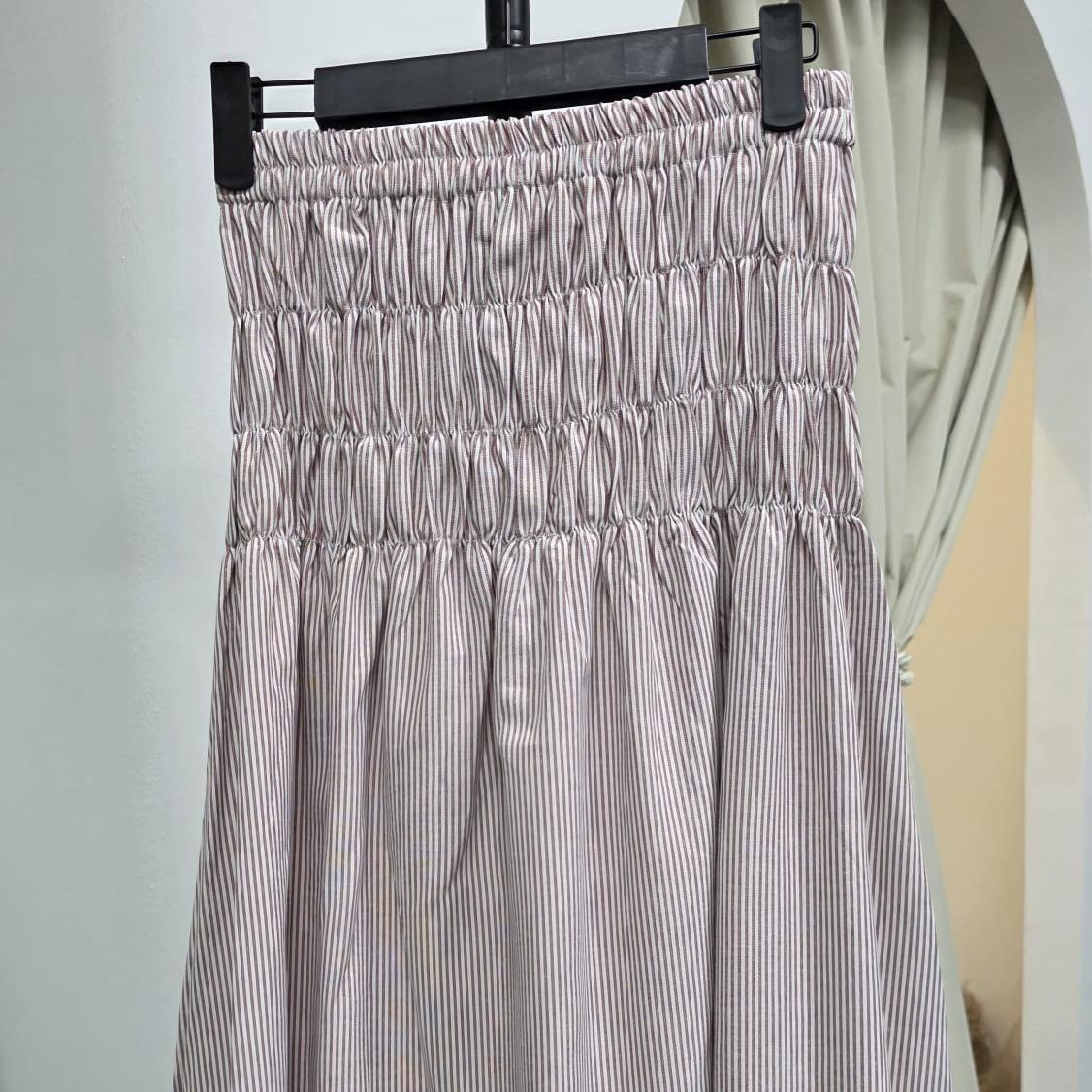 Smock Skirt (By The CG label - Linen Stripes series)