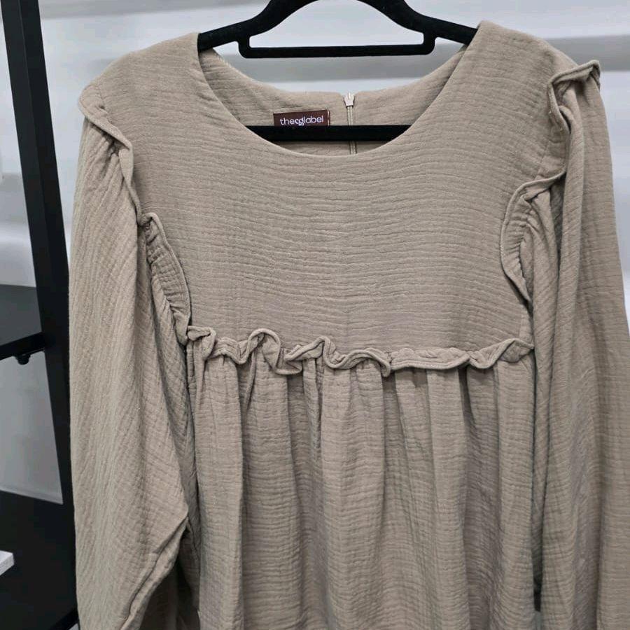 Serina Cropped Blouse (CGLABEL - Cotton Foam)
