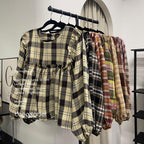 Serina Cropped Blouse (CGLABEL - Flannel)