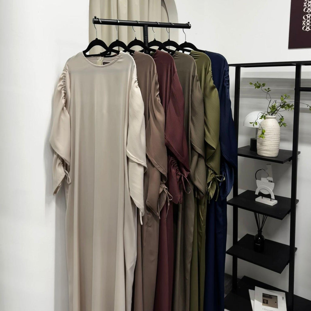 Scrunch Sleeve Dress (Thecglabel RAYA - Satin Series)