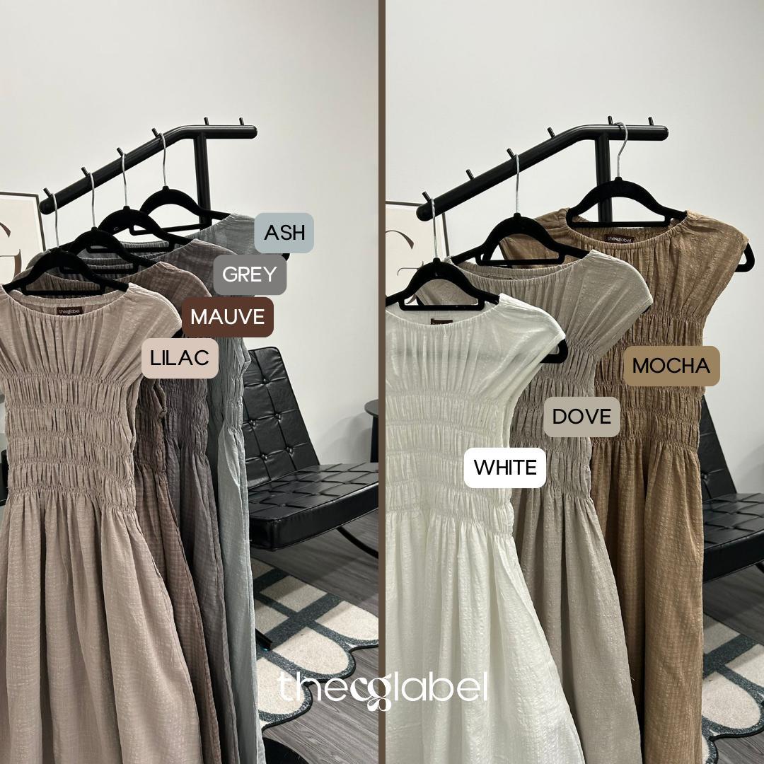 Smock Sleeveless Dress (THECGLABEL - Checkered Linen Material)