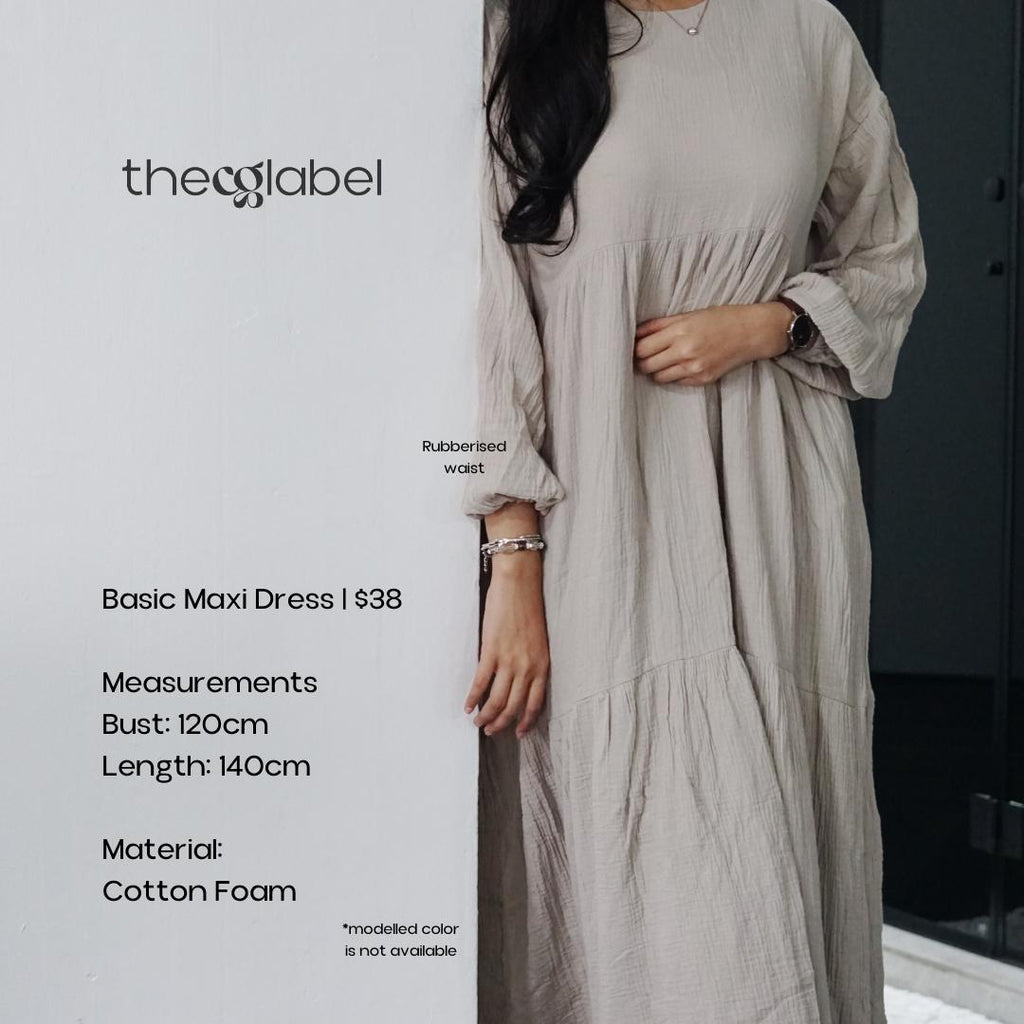Basic Oversized Maxi Dress (THECGLABEL - Cotton Foam Series)