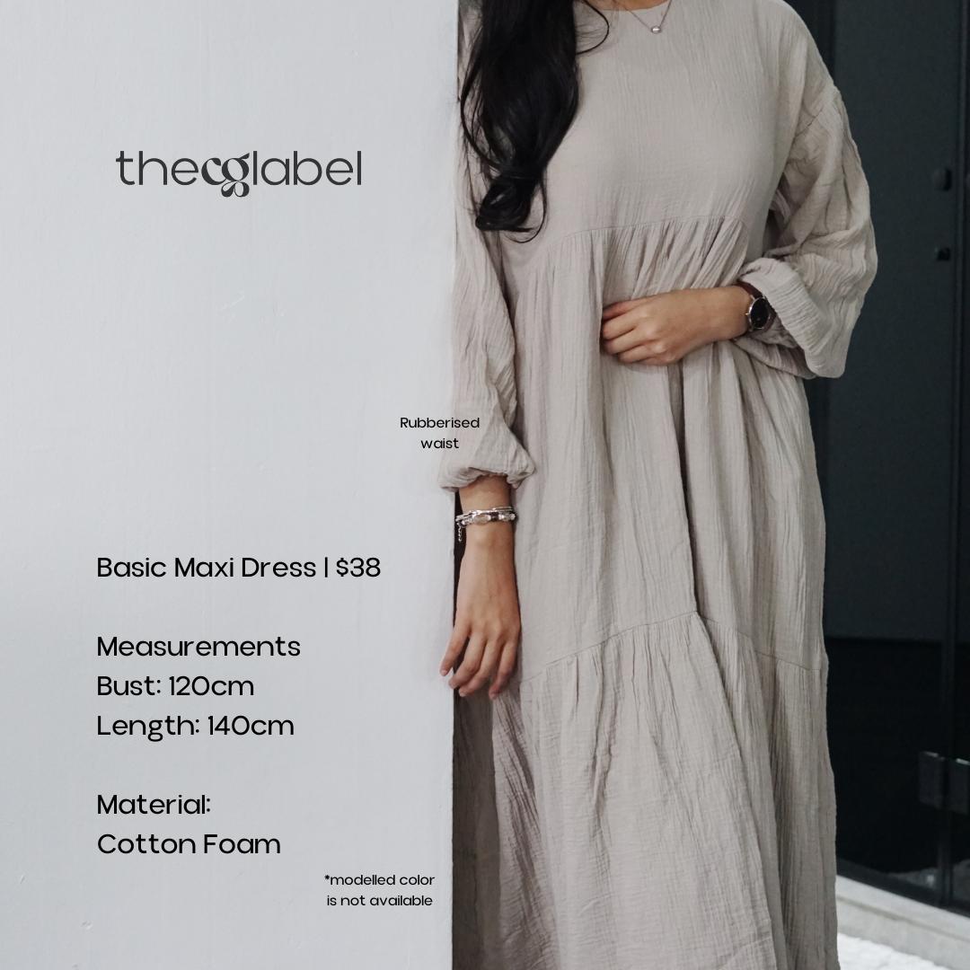 Basic Oversized Maxi Dress (THECGLABEL - Cotton Foam Series)