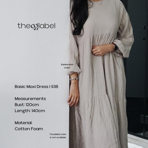 Basic Oversized Maxi Dress (THECGLABEL - Cotton Foam Series)