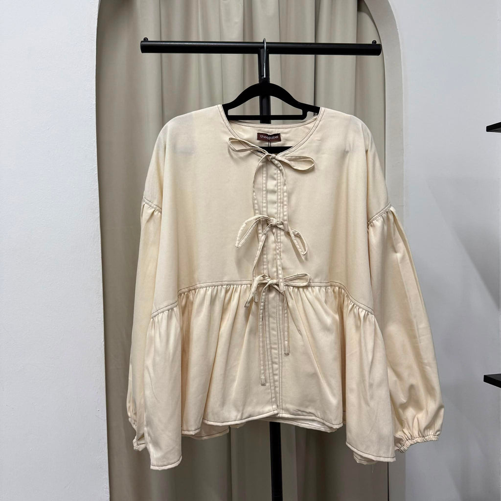 Oversized Ribbon Peplum (CGLABEL - Twill Denim)