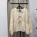 Oversized Ribbon Peplum (CGLABEL - Twill Denim)