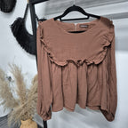 Serina Cropped Blouse (CGLABEL - Cotton Foam)