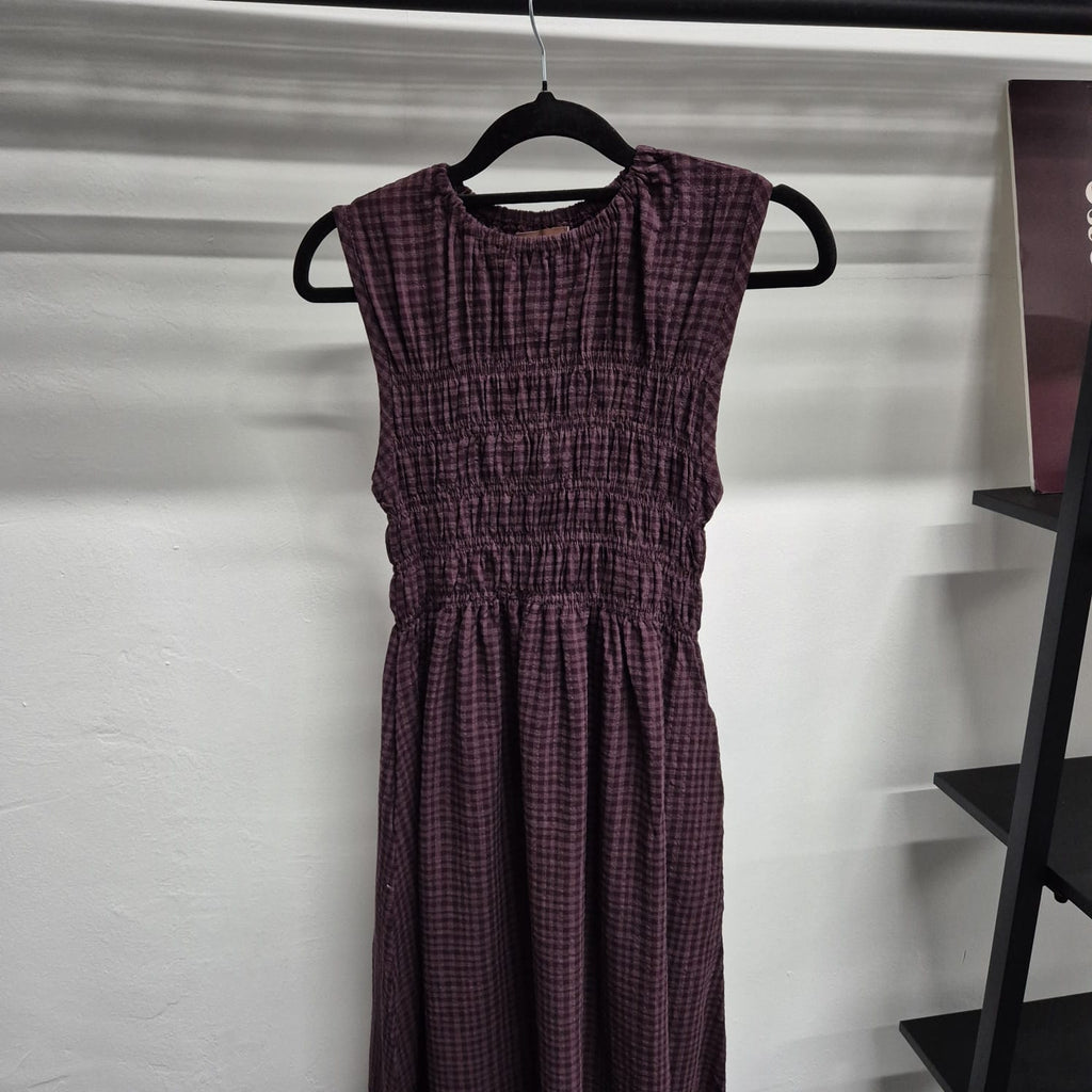 Smock Sleeveless Dress (THECGLABEL - Checkered Linen Material)