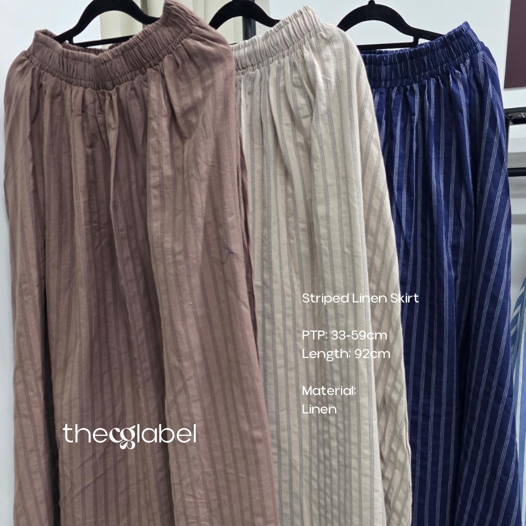 Striped Linen Skirt (Curated Series)